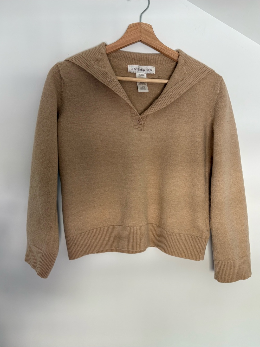 Jones New York Camel V-Neck Sweater and skirt set